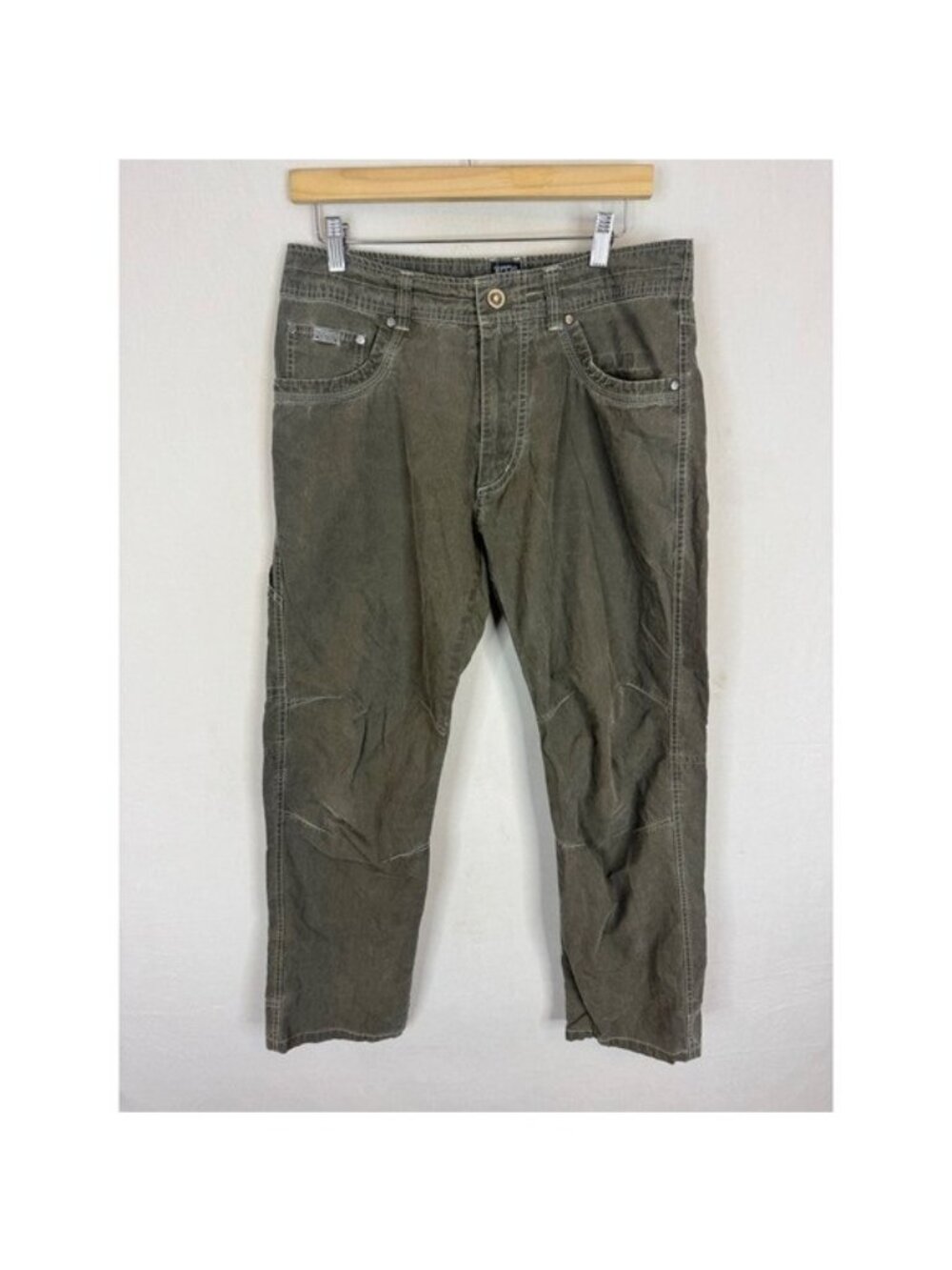 Kuhl Revolvr Pants Mens 32x30 Green Uberkuhl Hybrid Fabric Vintage Patina Dye
